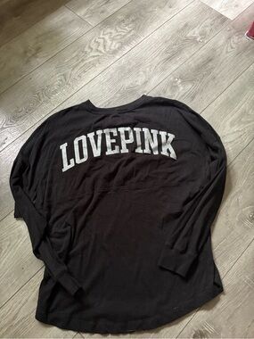 PINK Victoria's Secret Black Logo Crewneck